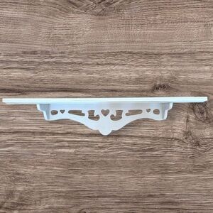 White Decorative ornate carved Wall Shelf